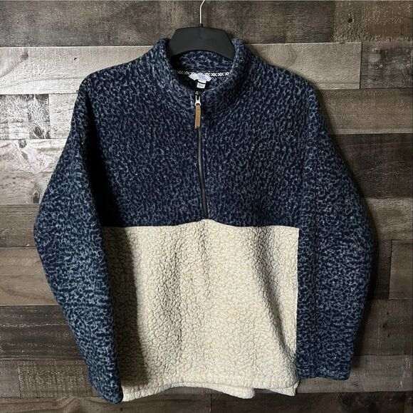 Time & Tru Sherpa 1/2 Zip Pullover Large - Picture 1 of 2